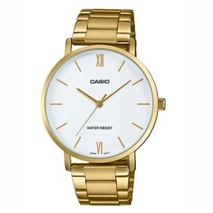 Casio General MTP-VT01G-7B Gold Stainless Steel with White Dial Analog Men Watch